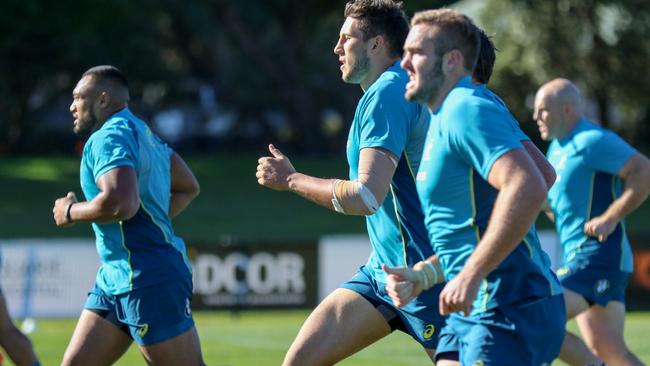 The Wallabies are doing it the hard way in training at Newcastle.