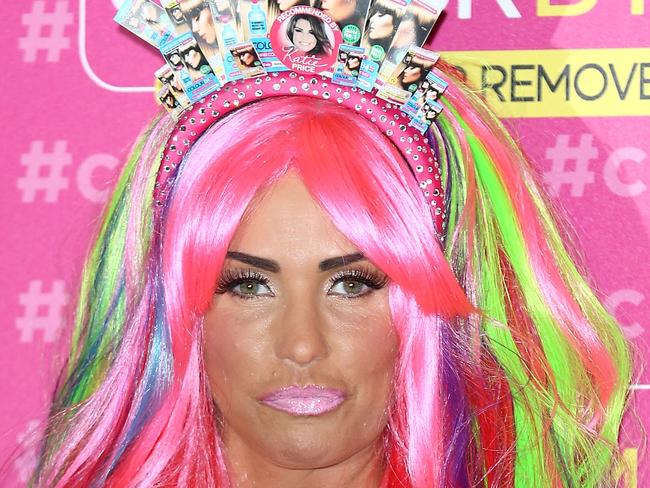 LONDON, ENGLAND - JUNE 04: Katie Price attends a photocall in her role as Global Ambassador for ColourB4 at The Worx Studio's on June 4, 2014 in London, England. (Photo by Tim P. Whitby/Getty Images)