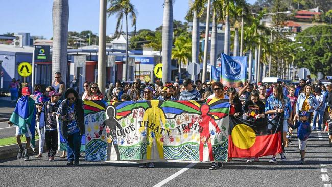 The 2019 Gladstone NAIDOC week march made its way down Goondoon Street on 12 July 2019. Picture: Matt Taylor GLA120719NAID