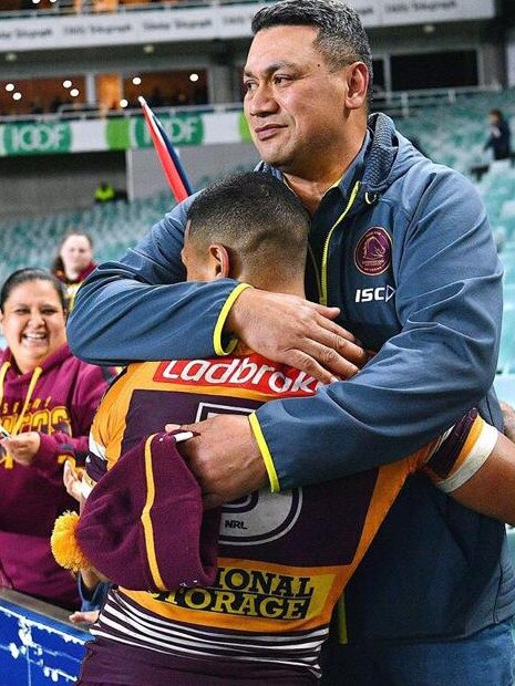 Jamayne Isaako with his dad Taai.