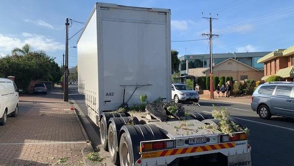 The Melbourne-based driver said he followed his GPS down the narrow street. Picture: Supplied