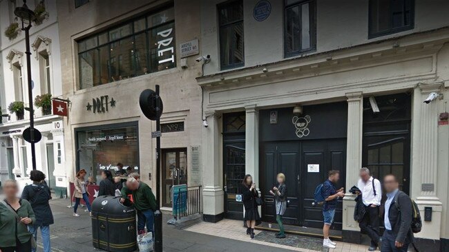 The attack occurred at the Toy Room nightclub in Soho, London. Picture: Google Maps