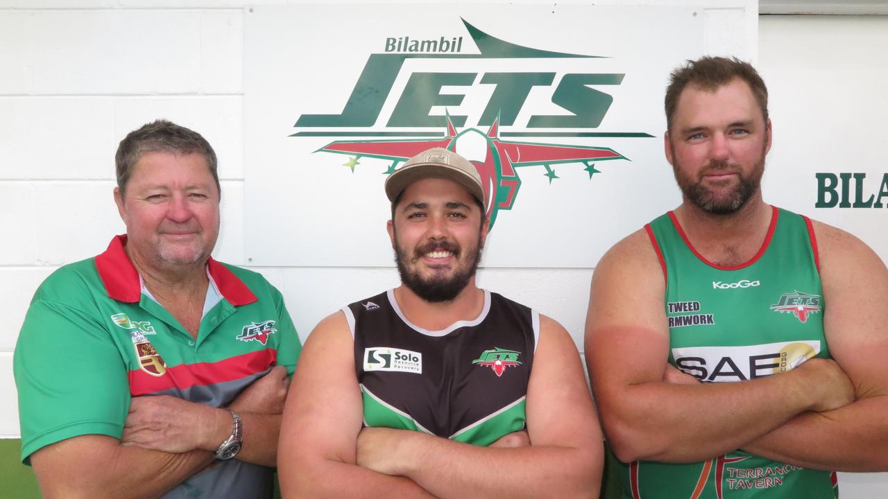 Chris Rigney, pictured with Peter and Ben Rigney, is a Jets stalwart. Photo: SUPPLIED