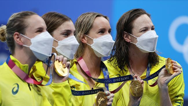 USA Swimming has offered an incredible US$1million incentive to beat Australia’s golden girls at the Paris Olympics. Picture: Adam Head