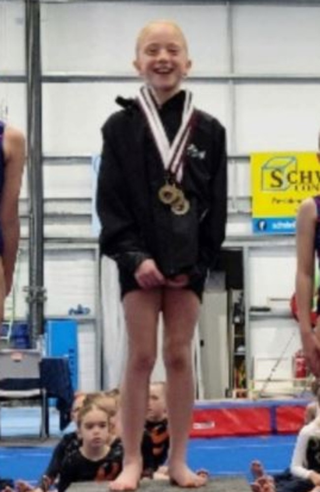 Cooroy Gymnastics rising star Neve Whitehill.