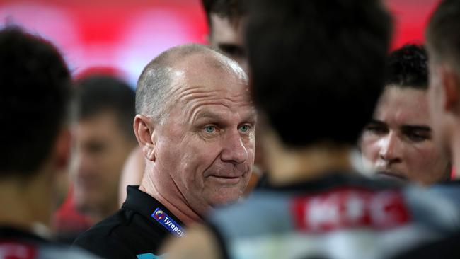 Port Adelaide coach Ken Hinkley has his team playing close to the edge. Picture: Jono Searle/AFL Photos/Getty