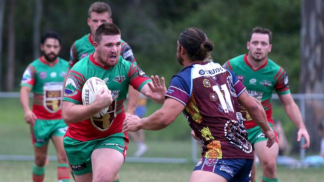 Jets captain Mitch Spackman charges forward. Picture: Mike Batterham