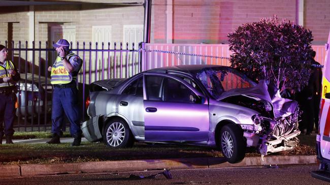 Driver Harjinder Singh’s Nissan Pulsar was travelling at more than 100km.h when the crash too place. Picture: Steve Tyson