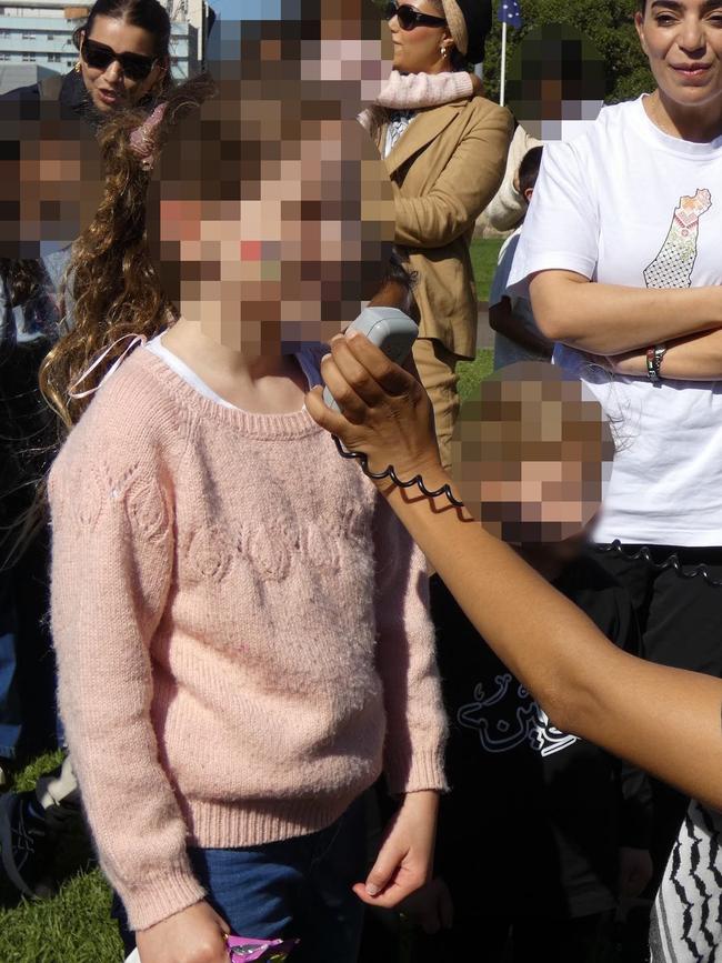 Macquarie University academic Randa Abdel-Fattah organised a pro-Palestine rally at University of Sydney with small children chanting the provocative violent slogan “intifada”