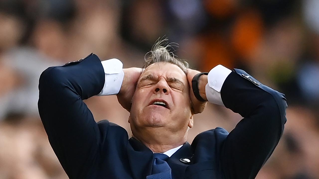 LEEDS, ENGLAND - MAY 28: Sam Allardyce, Manager of Leeds United, reacts during the Premier League match between Leeds United and Tottenham Hotspur at Elland Road on May 28, 2023 in Leeds, England. (Photo by Gareth Copley/Getty Images)