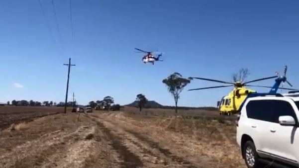 Emergency crews at the scene of the crash. Picture: The Chronicle