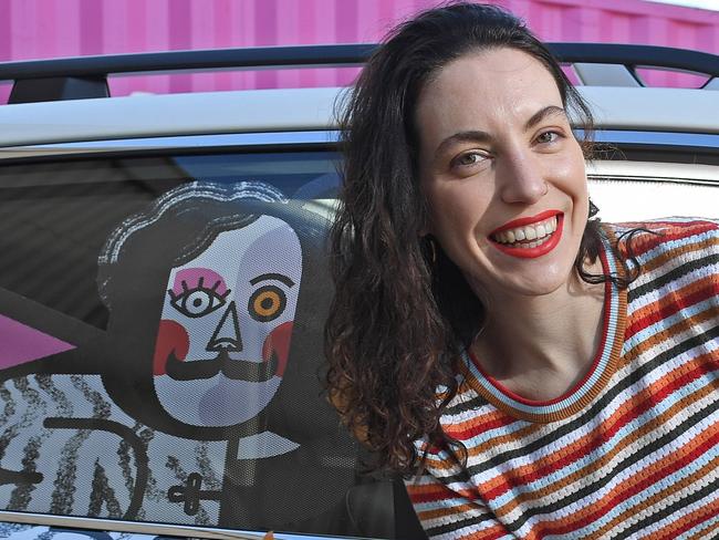 ********EMBARGO UNTIL SEPTEMBER 21. *********************************07/09/20 -  Fringe poster 2021 winner Polina Tsymbal with her design creation titled Fredrique Fringe. Picture: Tom Huntley