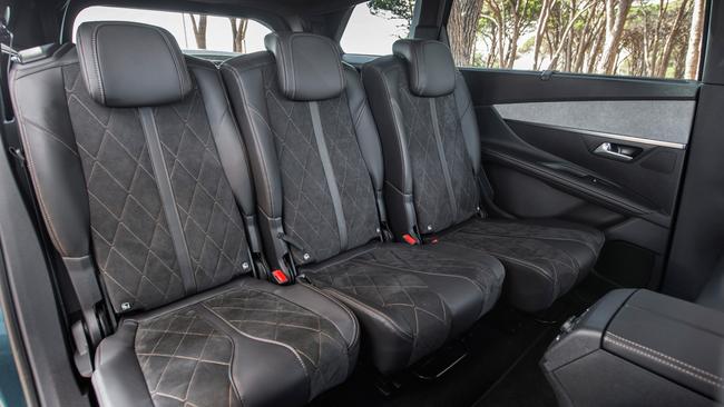 Each of the Peugeot 5008’s back five seats can be adjusted individually. Picture: Supplied.