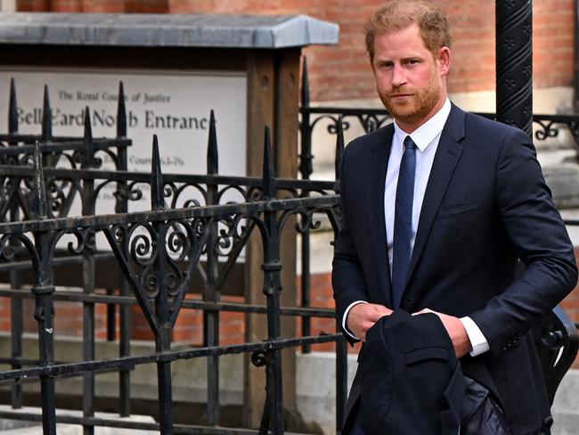 Prince Harry, Duke of Sussex leaves from the Royal Courts of Justice, Britain’s High Court, in central London. Picture: AFP