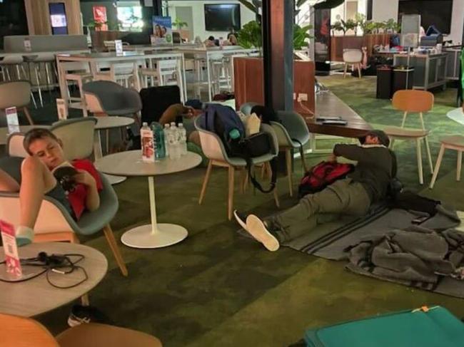 Passengers sleeping on floor of airport. Picture Nine.JPG