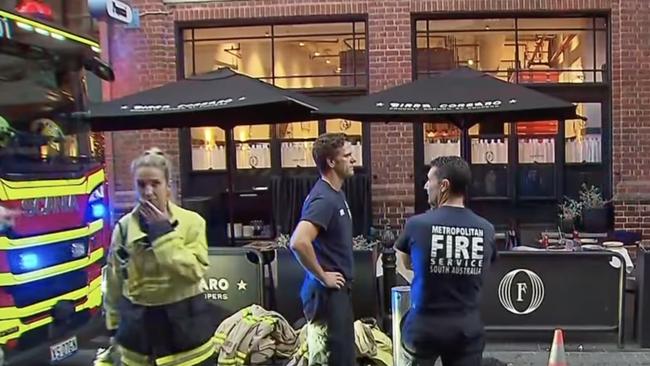 Popular Adelaide CBD restaurant, Fugazzi, has been forced to turn diners away after a kitchen fire. Picture: 7News