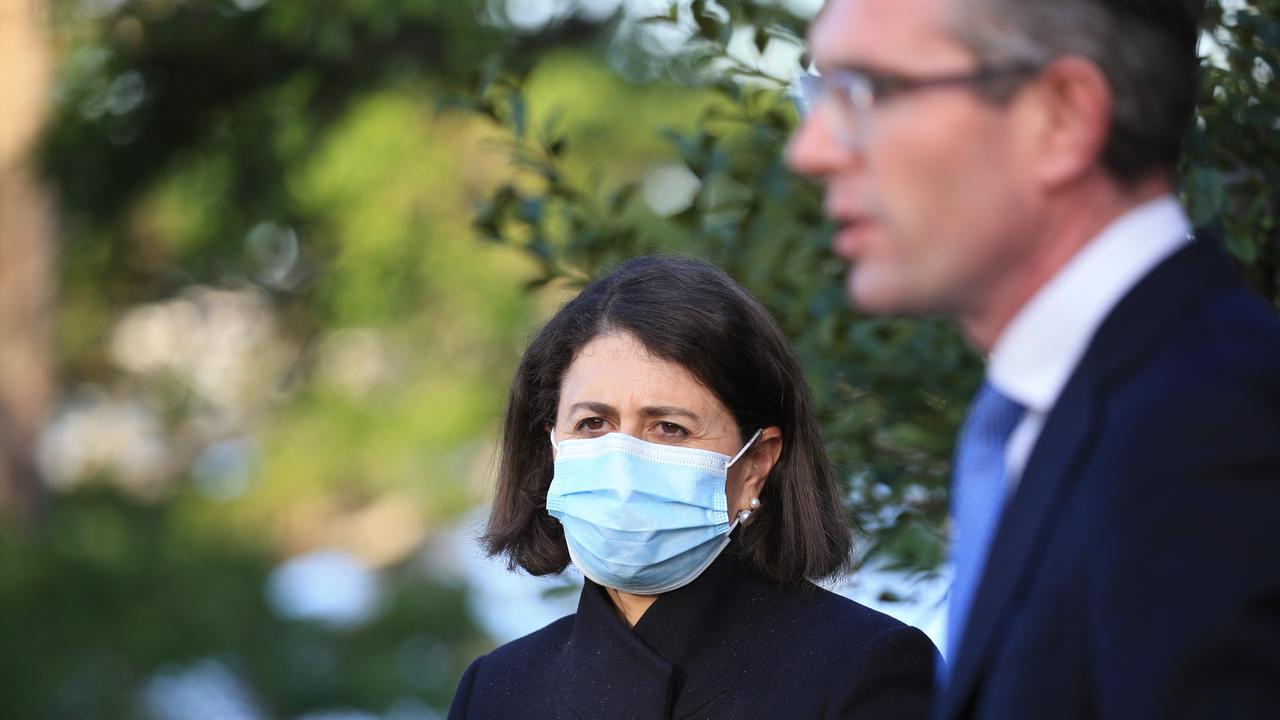 Gladys Berejiklian and Dominic Perrottet. Picture: Christian Gilles/NCA NewsWire