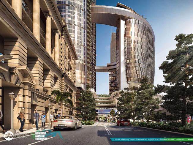 William St artist impression of Queen’s Wharf. Picture: The Star Entertainment Group