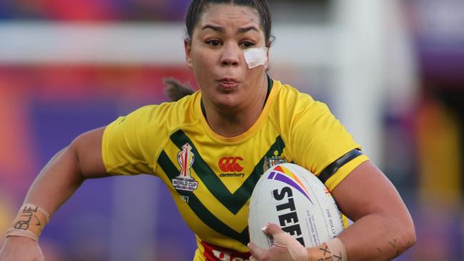 Kennedy Cherrington in action for the Jillaroos. Picture: NRL Photos