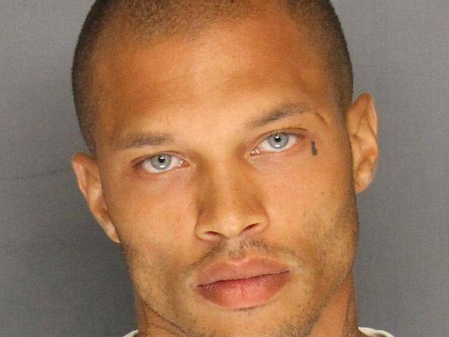 The sexy mugshot that saw Meeks rise to fame. Photo by Stockton Police Department via Getty Images