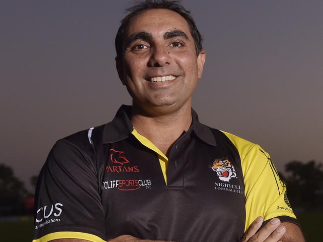 Nightcliff coach Chris Baksh poses for a photo at the NTFL season launch at the Michael Long Centre in Darwin on Wednesday, October 3, 2018Picture: Keri Megelus