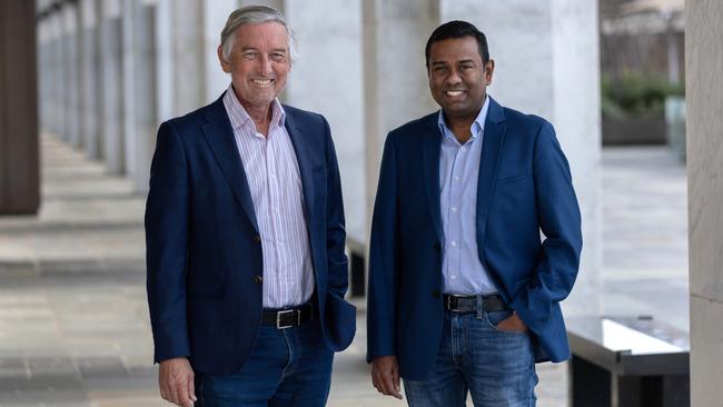 Main Sequence partner Mike Nicholls with JDoodle founder Gokul Chandrasekaran.