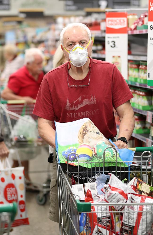 Early morning senior shoppers at Woolworths, Ashgrove. Picture: Liam Kidston