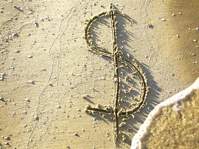 dollar sign in sand. Picture: iStock