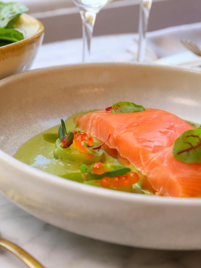 Confit salmon served at Reign. Picture: Jenifer Jagielski