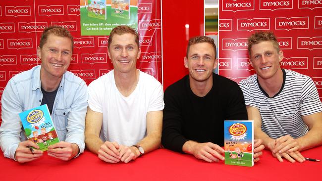 Selwood brothers Troy, left, Adam, Joel and Scott have all played at AFL level. Picture: Alison Wynd