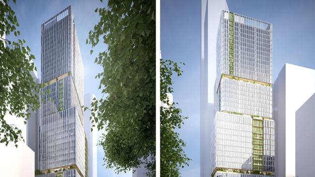 Renders for city tower newly approved by the state government at 600 Lonsdale St.