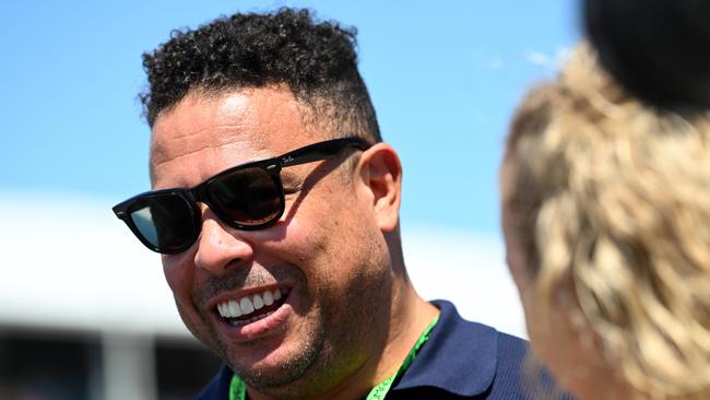 The superstars are out at Imola with Ronaldo interviewed on the grid ahead of the F1 Grand Prix of Emilia-Romagna. Picture: Rudy Carezzevoli/Getty Images