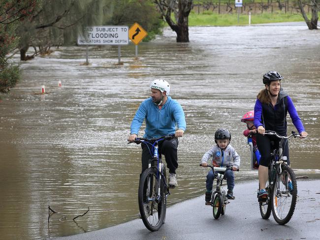 Flooding of the North Para River in the Barossa. Picture: Dean Martin