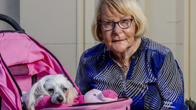 Dawn Crishlow with her dog Princess Pookie. Picture: Jerad Williams