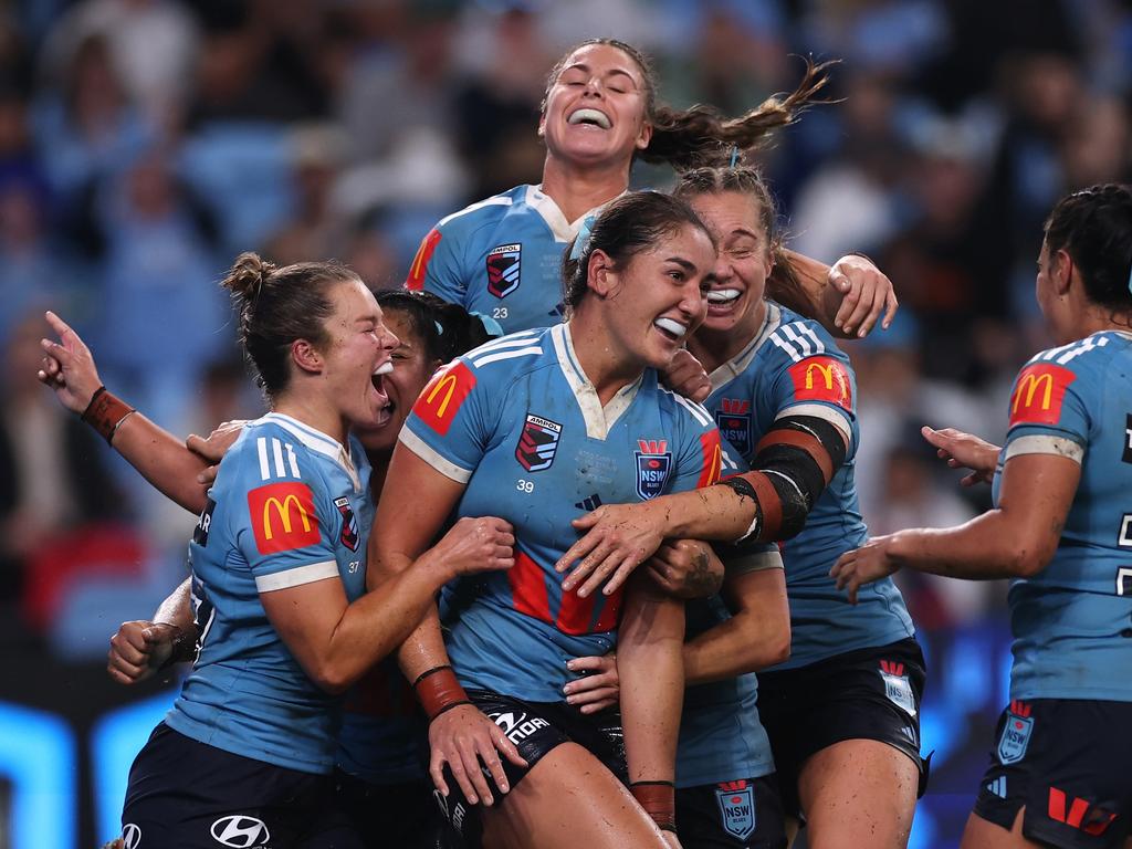 The Blues won the Shield after claiming the first two games of the series. Picture: Cameron Spencer/Getty Images
