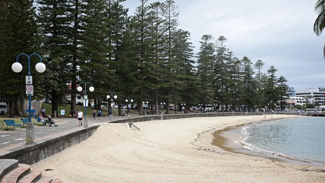 East Esplanade looking toward the Manly Ferry Wharf today. Picture: Adam Yip.