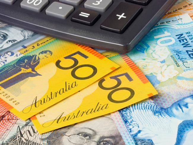 Money, Notes, Australian Dollars, New Zealand Dollars, Calculator