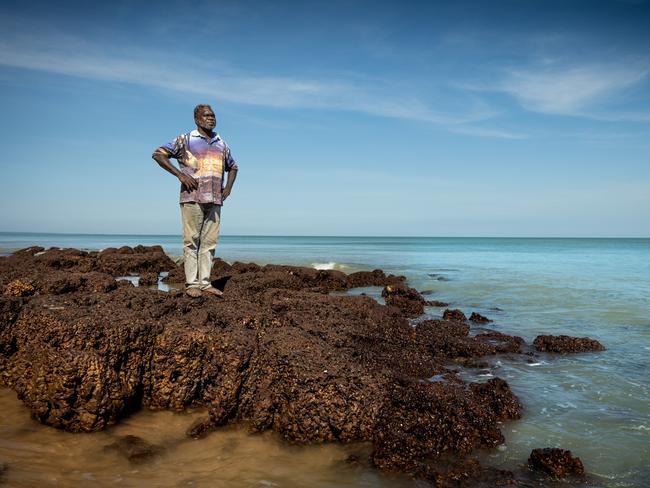 Tiwi Islands elder Dennis Tipakalippa has taken Santos to court over its Barossa offshore project. Picture: Supplied