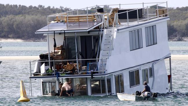 The man safely left the vessel in another boat. Picture: Tertius Pickard.