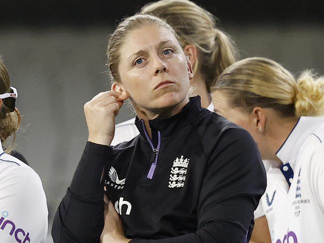 Heather Knight will let the dust of the horror series settle before confirming her future as England captain. (Photo by Daniel Pockett/Getty Images)