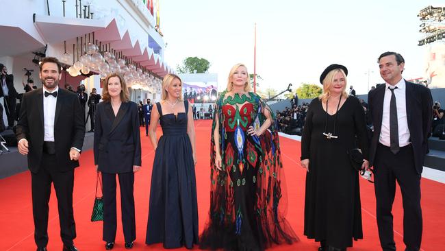 Jury Members Matt Dillon, Joanna Hogg, Ludivine Sagnier, jury president Cate Blanchett, Veronika Franz and Christian Petzold walk the red carpet at the 77th Venice Film Festival on September 12 in Venice, Italy. Picture: Getty