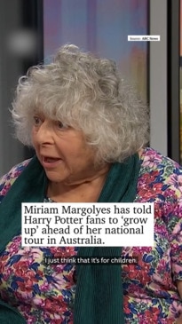 Miriam Margolyes tells Harry Potter fans to 'grow up' ahead of Adelaide show