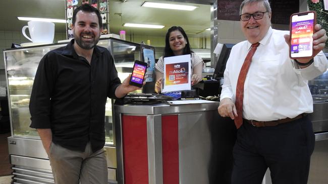 myAlice voucher scheme is set to be launched in Alice Springs this month. Pictured: Mayor Damien Ryan and Gwoja MLA Chansey Paech