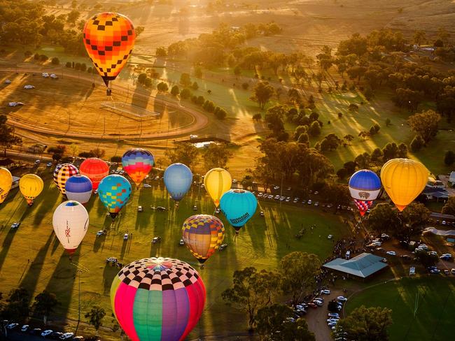 Hot air ballooning in Canowindra. Picture: Supplied