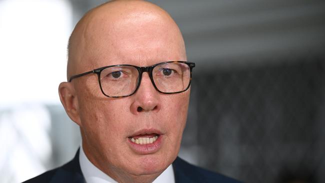 STRATHPINE, AUSTRALIA - NewsWire Photos MARCH 3, 2025: Leader of the Opposition Peter Dutton at the Youth Development Foundation.The Leader of the Opposition Peter Dutton in Strathpine.Picture: NewsWire / John Gass