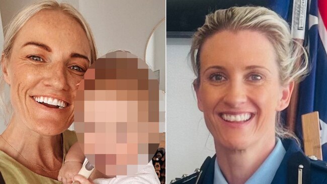 ‘Impressive’: first-time mum Ashlee Good and Inspector Amy Scott.