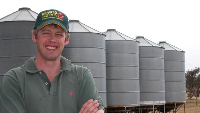 Murray Scholz at his Culcairn farm in 2007.