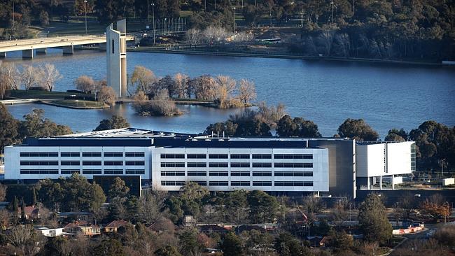 ASIO's new Headquarters perched near the shores of Lake Burley Griffin in Canberra.