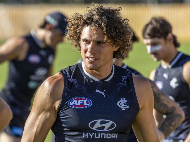 Carlton training at Tony Sheehan Oval at La Trobe Uni. Charlie Curnow. Picture: Jake Nowakowski