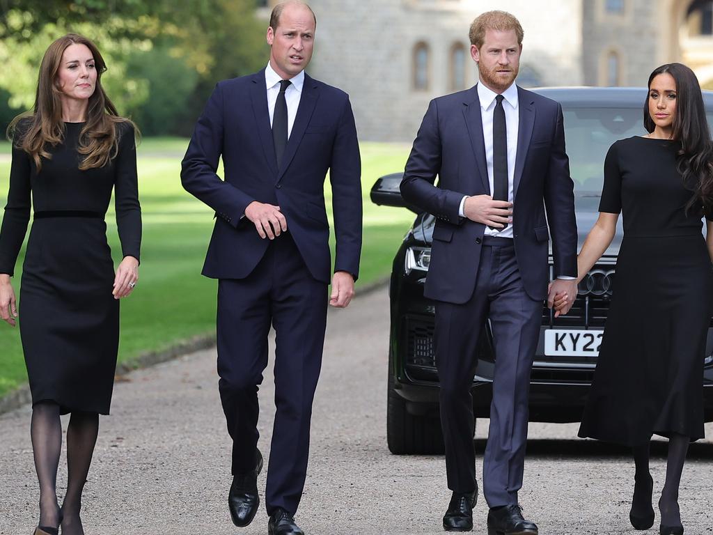 The two couples came together briefly for the late Queen’s funeral. Picture: Chris Jackson/Getty Images